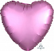 Шар фольга 18" Сердце сатин розовое