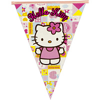 День Рождения|Тема Hello Kitty|Вымпела праздничные Hello Kitty