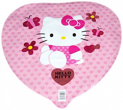 Шар фольга Hello Kitty сердце