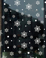 Наклейка на вікно Сніжинки 60х45 см