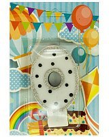 Свеча цифра 0 (Горошек)