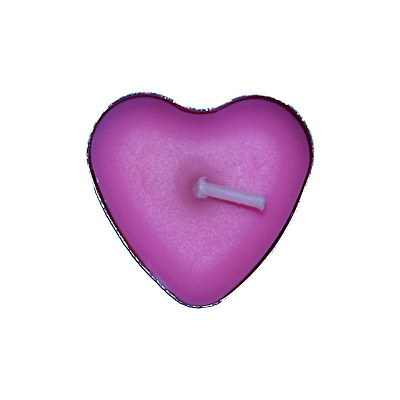 Свічка Серце таблетка (рожеве)