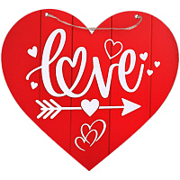Подвесное сердце Love 30 см (дерево)