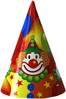 Товары для праздника|Собственное производство|Колпак праздничный Клоун с шарами