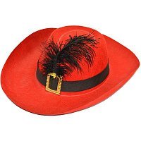 Капелюх Мушкетер червоний