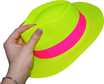 Шляпа с лентой желтая (пластик)
