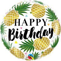 Шар фольга 18" HB Ананасы золотые Шар фольга 18" HB Ананасы золотые