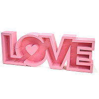 Надпись LOVE розовая (пенобокс)