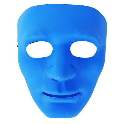 Маска обличчя людини (синя)