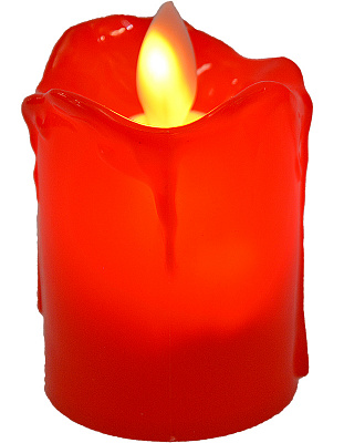 Свічка на батарейці (червона) маленька