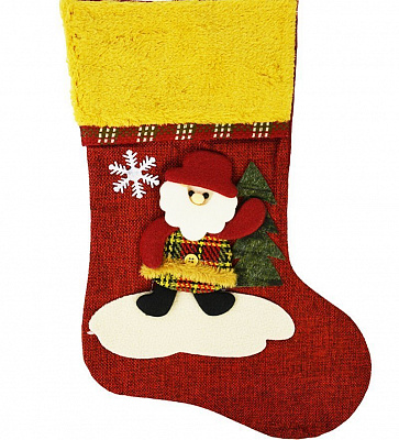 Шкарпетка новорічна (бордова)