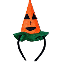 Праздники|Halloween|Шляпы на Хэллоуин|Шляпка-мини Тыква (на обруче)