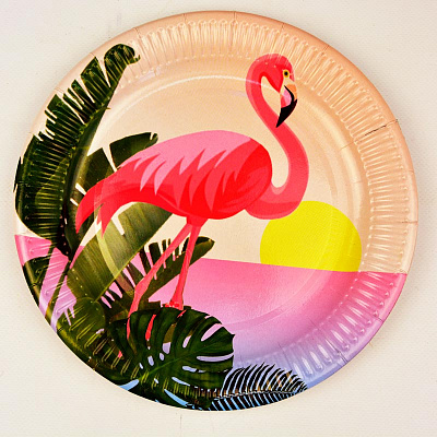 Тарелки праздничные Фламинго