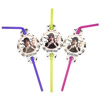 Соломинки святкові Венздей білі 8 од