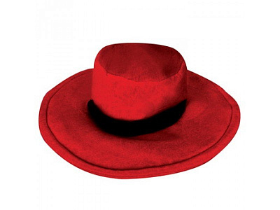 Шляпа мягкая с полями (красная)