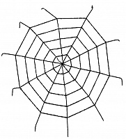 Праздники|Halloween|Паутина и пауки|Паутина 150 см. (черная)