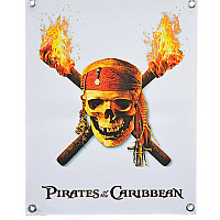 Тематичні вечірки|Пиратская вечеринка|Декорації і гірлянди на піратську вечірку|Банер Пірати Карибського моря 40х50 см