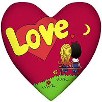 Праздники|Все на День Святого Валентина (14 февраля)|Сувениры на День Святого Валентина|Подушка Сердце Love is (красная)