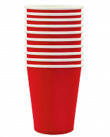 Стаканы пастель (красные) 10 шт