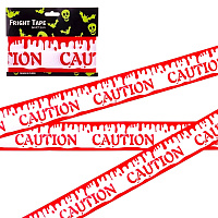 Стрічка огороджувальна Обережно (англ) біла