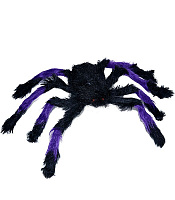 Праздники|Halloween|Паутина и пауки|Паук мех (черно-фиолетовый) 50 см