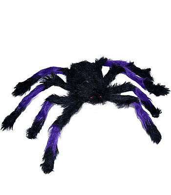 Павук з хутром чорно-фіолетовий 50 см 