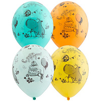 Воздушные шарики|Шарики на день рождения|Мальчику|Воздушный шар СДР Бегемот 14"