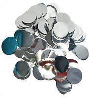 Воздушные шарики|Декор для шаров|Конфетти кружочки серебро 100гр