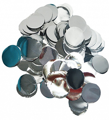 Конфетті кружечки (срібне) 100 г