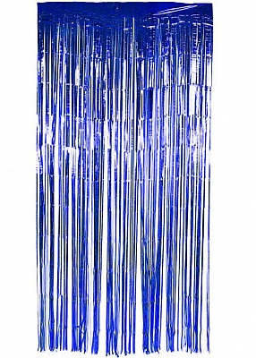 Штора из фольги (синяя) 3х1 м