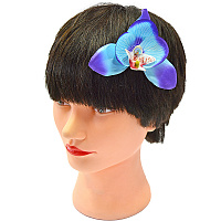 Тематичні вечірки|Гавайская вечеринка|Гавайські костюми та аксесуари|Квітка у волосся Орхідея (синьо-фіолетова)