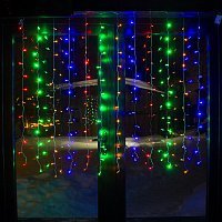 Гирлянда штора 2х3м мультиколор Гирлянда штора 2х3м мультиколор