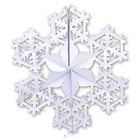 Праздники|Новогодние украшения|Снежинки|Снежинка фольга 90 см (белая)