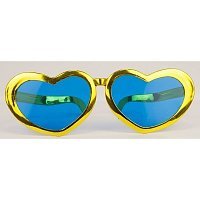 Очки гигант Сердце (золото)
