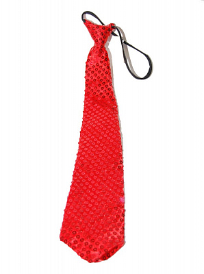 Краватка в паєтках червона