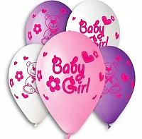 Тематичні вечірки|Baby Shower|Для дівчат |Повітряна куля Бейбі герл 12"