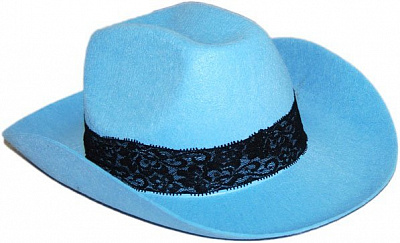 Шляпа Ковбойка (голубая)