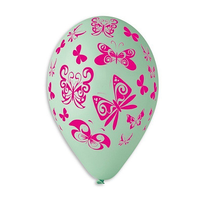 Воздушный шар 12" Бабочки (круговая печать)