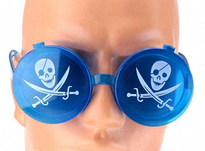 Очки Pirate party (голубые)