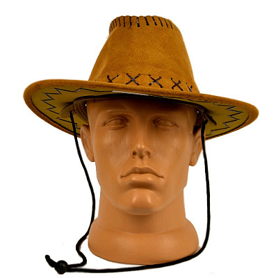 Шляпа ковбоя замшевая детская (светло-коричневая)