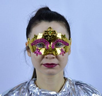 Товары для праздника|Маски карнавальные|Венецианские маски|Маска венеция Павлин (золото)