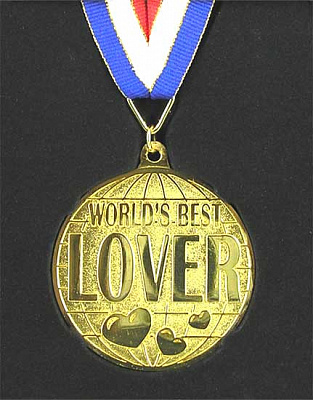 Медаль в рамке "Best Lover"