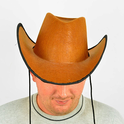 Шляпа Ковбоя (коричневая с черным краем)