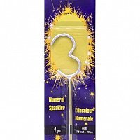 Бенгальский огонь цифра 3 (серебряная) Бенгальский огонь цифра 3 (серебряная)