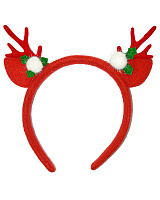 Обруч рожки Оленя красные