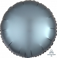 Воздушные шарики|Тематические шары|Шар фольга круг 18" Синяя сталь