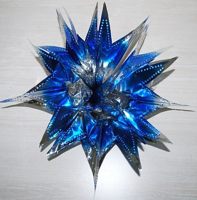 Звезда подвесная (Синяя) 40 см