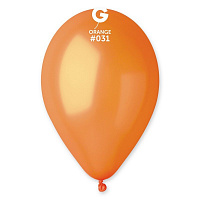 Тематические вечеринки|Гавайская вечеринка|Гавайские воздушные шары|Воздушный шар металлик оранжевый 12"