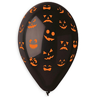 Тематические вечеринки|Детский Halloween|Воздушные шарики|Воздушный шар 30 см Зловещие рожицы
