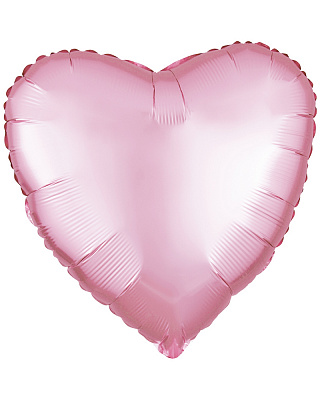 Шар фольга 18" Сердце пастель розовое